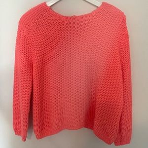 Coral Sweater with zipper in the back
